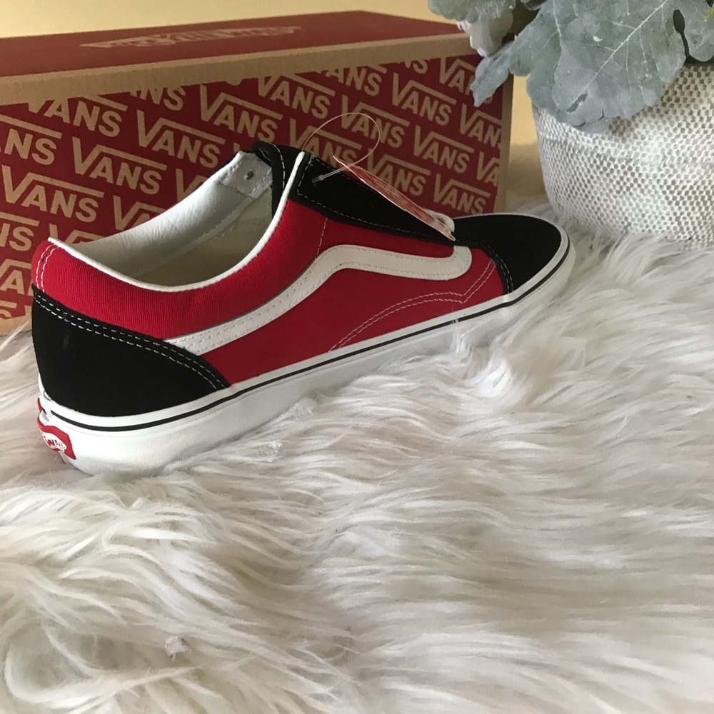 Vans Old Skool Sidewall Black Racing Red Skate - Picture 5 of 8
